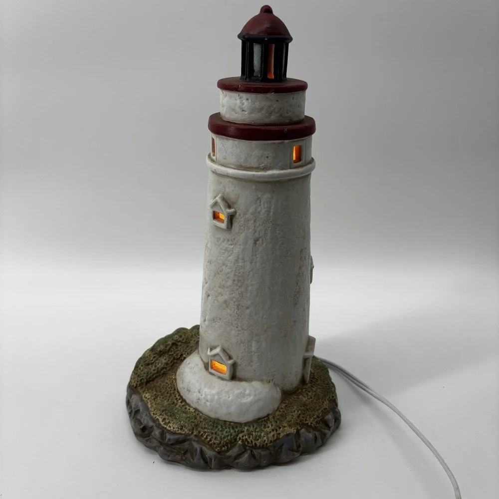 VTG Lefton Marblehead Lighthouse Harbour Town Sea Pines Lamp 1992 Collectible